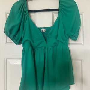 Entro Vibrant Green Blouse
